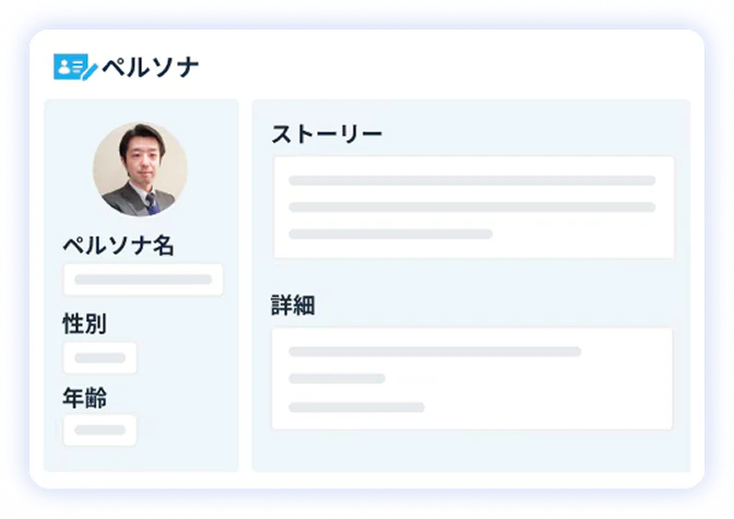 AIペルソナ・シナリオ生成の画面イメージ