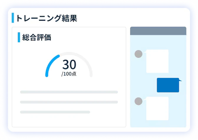 定量・定性的フィードバックの画面イメージ