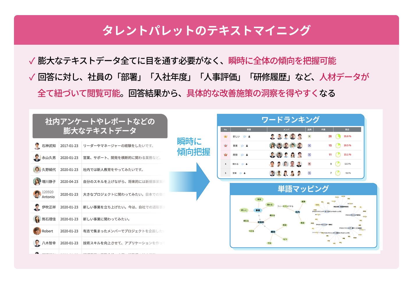 タレントパレットのテキストマイニング