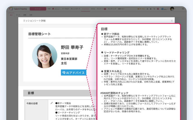 AI評価フィードバック
