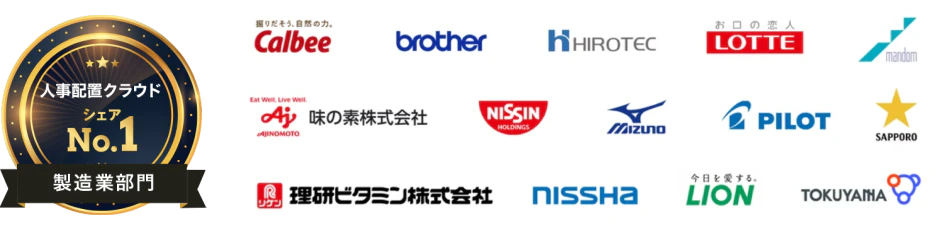 人事配置クラウド シェアNO.1 製造業部門